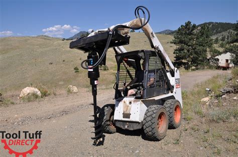 hydraulic post hole digger for skid steer|loader mounted post hole digger.